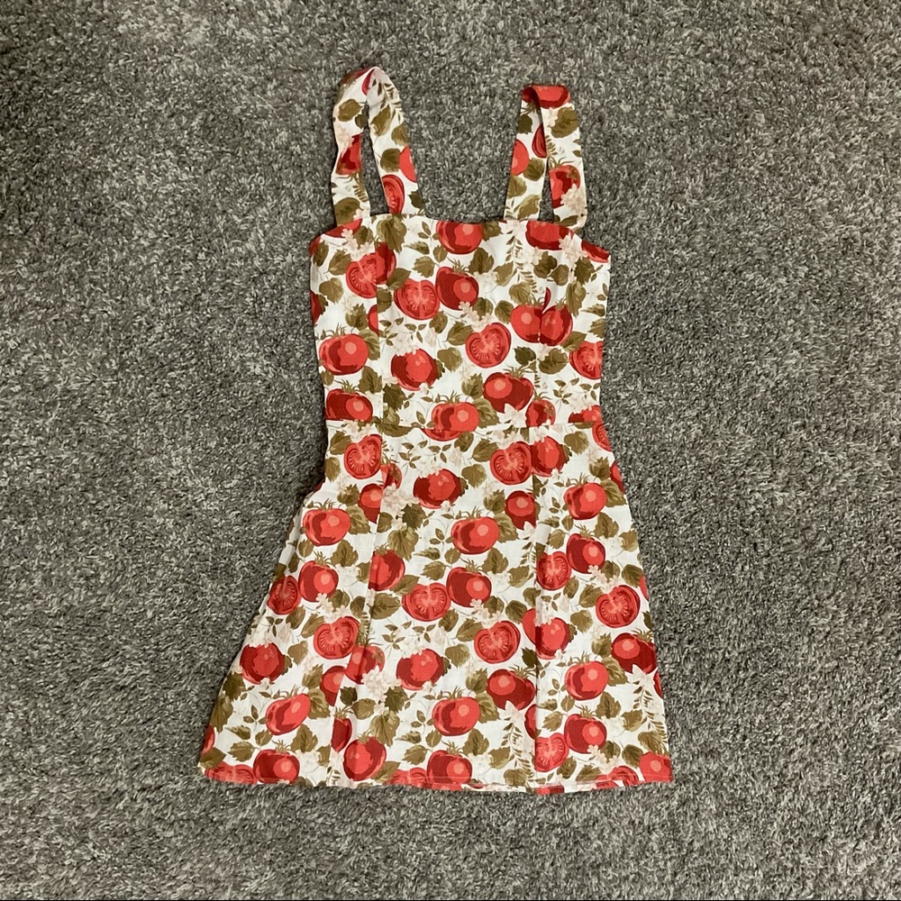 NWOT❤️Reformation Brigitte Linen Dress - Tomatoes - Picture 5 of 9